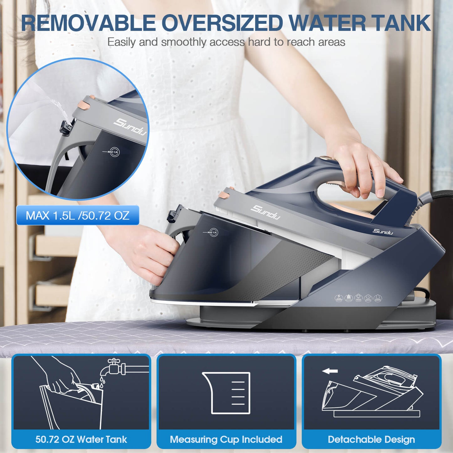 Sundu Pro Steam Station with Ceramic Soleplate