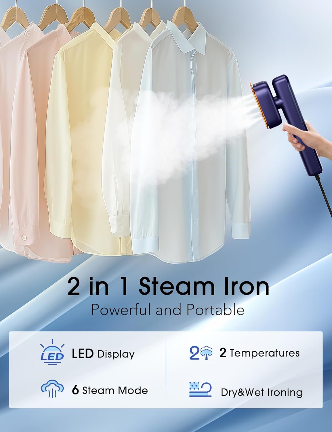 Sundu Handheld Travel Steamer Iron 2 In 1