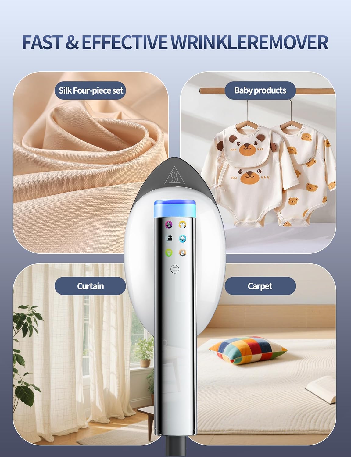 Sundu 1500W 2-in-1 Vertical & Flat Iron Clothes Steamer