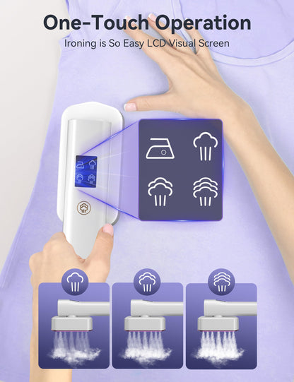 White Portable 2 In 1 Travel Handheld Garment Steamer for Clothes
