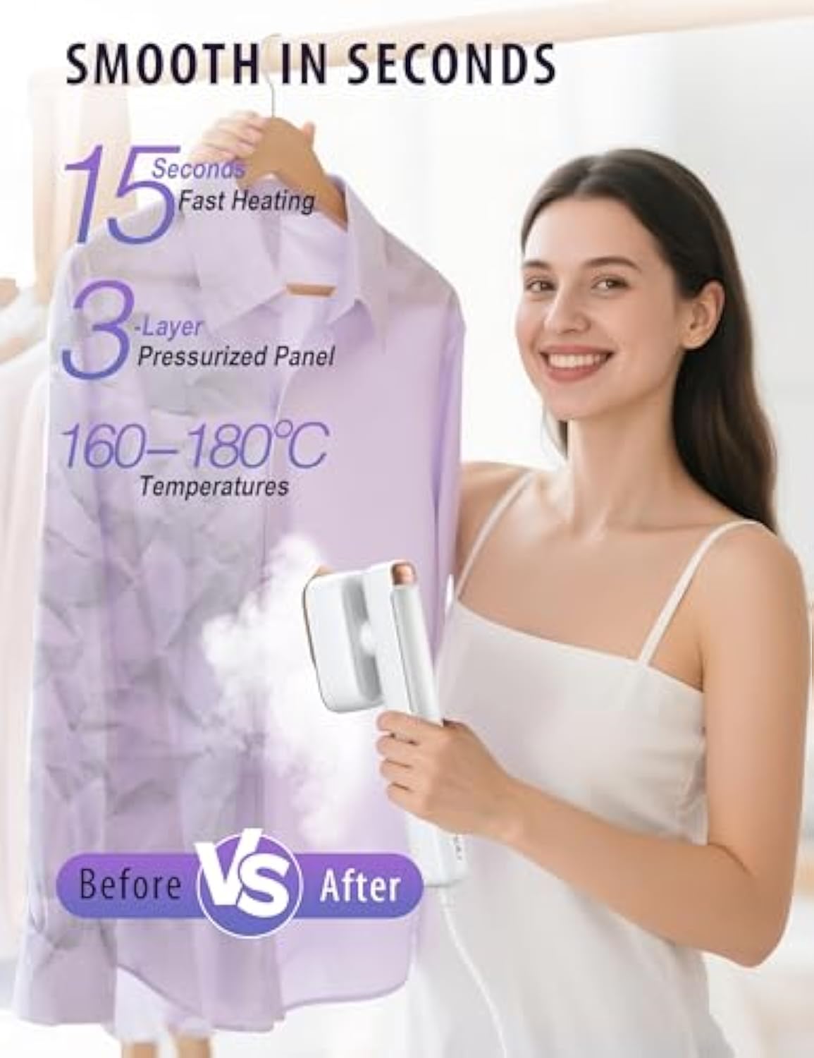 Sundu 2-in-1 Travel Steamer & Iron | 20-Min Continuous Steam
